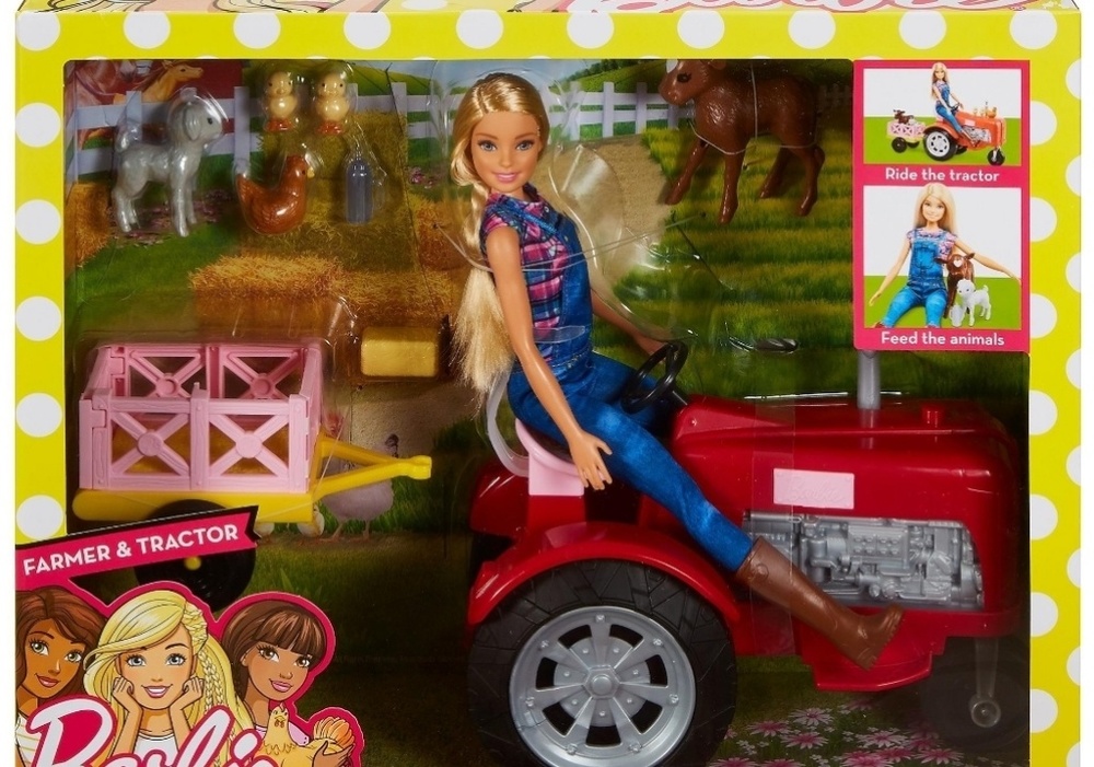 Barbie and tractor